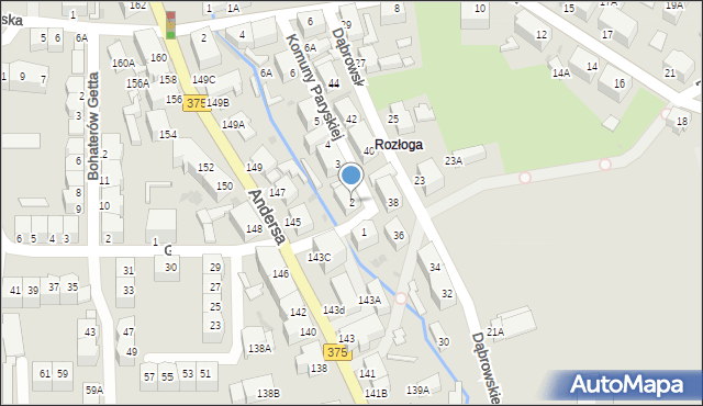 Wałbrzych, Komuny Paryskiej, 2, mapa Wałbrzycha