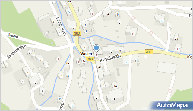 Walim, Kościuszki Tadeusza, gen., 1, mapa Walim