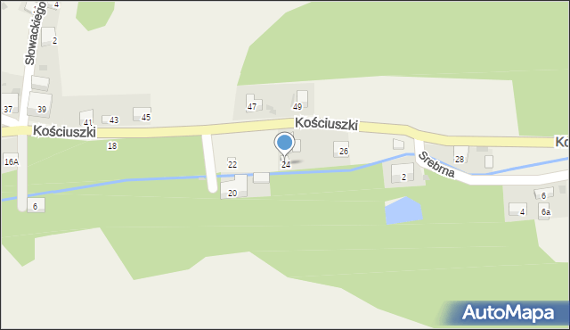 Walim, Kościuszki Tadeusza, gen., 24, mapa Walim