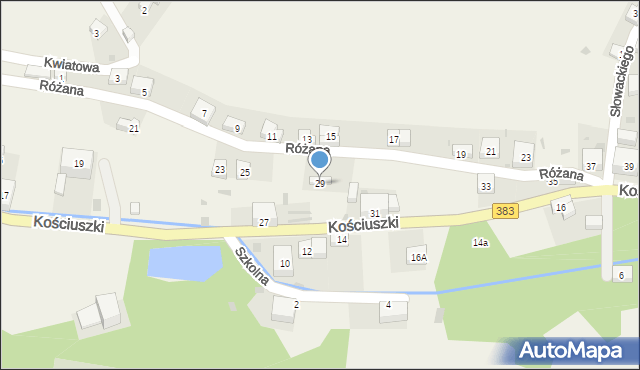 Walim, Kościuszki Tadeusza, gen., 29, mapa Walim