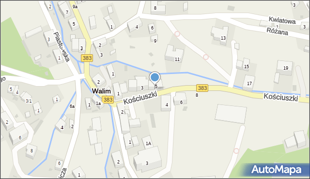 Walim, Kościuszki Tadeusza, gen., 7, mapa Walim
