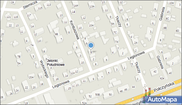 Warszawa, Kontuszowa, 4, mapa Warszawy
