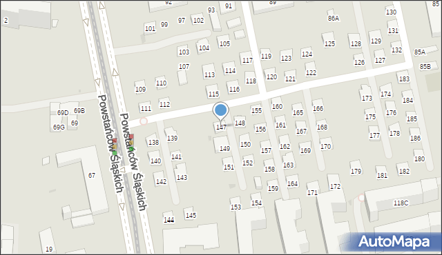 Warszawa, Konarskiego Stanisława, 147, mapa Warszawy