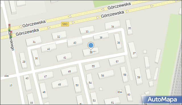 Warszawa, Konarskiego Stanisława, 39, mapa Warszawy