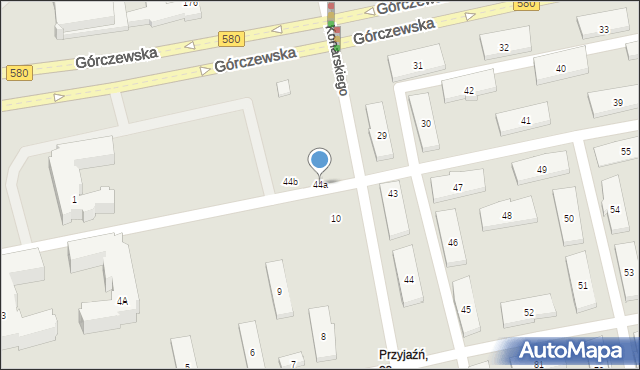 Warszawa, Konarskiego Stanisława, 44a, mapa Warszawy