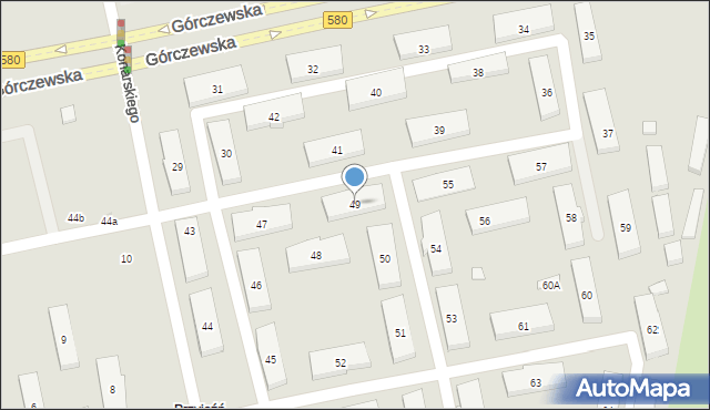 Warszawa, Konarskiego Stanisława, 49, mapa Warszawy