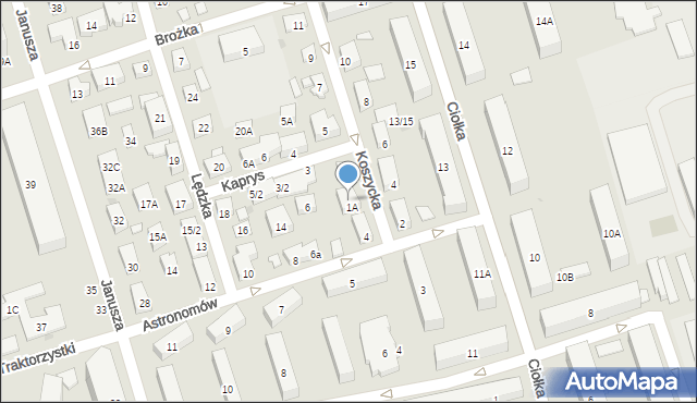 Warszawa, Koszycka, 1B, mapa Warszawy