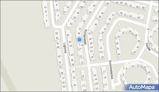 Warszawa, Korfantego Wojciecha, 29, mapa Warszawy