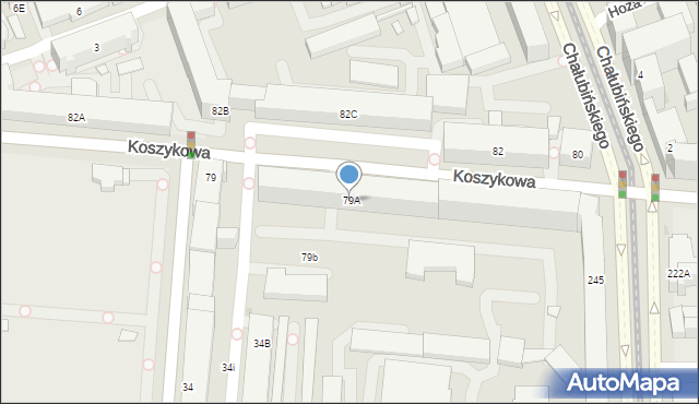 Warszawa, Koszykowa, 79A, mapa Warszawy