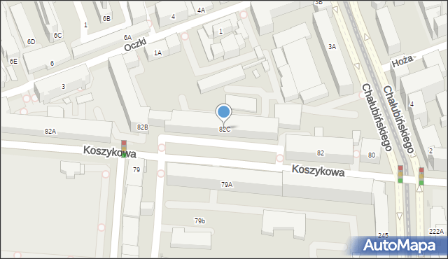 Warszawa, Koszykowa, 82C, mapa Warszawy