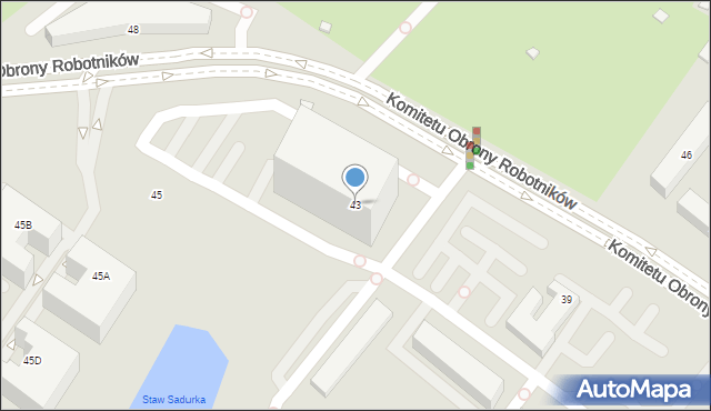 Warszawa, Komitetu Obrony Robotników, 43, mapa Warszawy