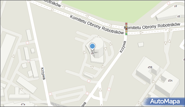 Warszawa, Komitetu Obrony Robotników, 49, mapa Warszawy