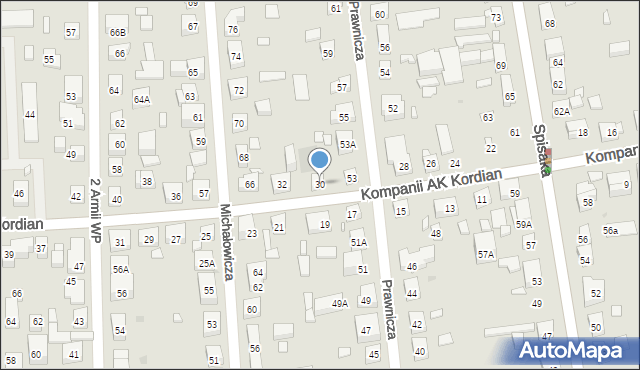 Warszawa, Kompanii AK Kordian, 30, mapa Warszawy