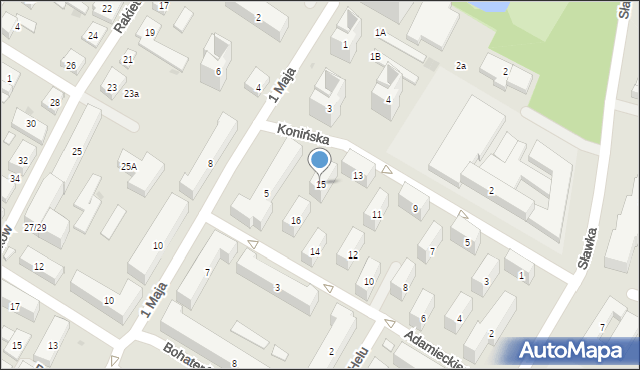 Warszawa, Konińska, 15, mapa Warszawy