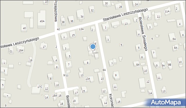 Warszawa, Koronacyjna, 6, mapa Warszawy