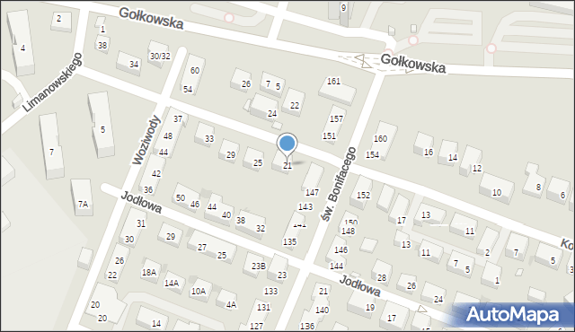 Warszawa, Koronowska, 21, mapa Warszawy