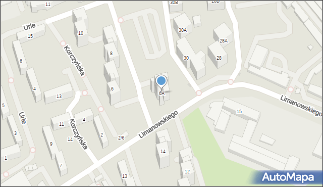 Warszawa, Korczyńska, 6A, mapa Warszawy
