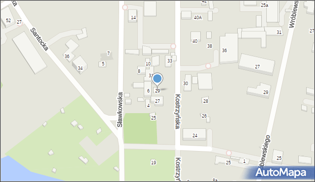 Warszawa, Kostrzyńska, 29, mapa Warszawy