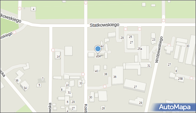 Warszawa, Kostrzyńska, 40A, mapa Warszawy