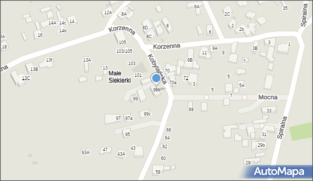 Warszawa, Kobylańska, 99b, mapa Warszawy
