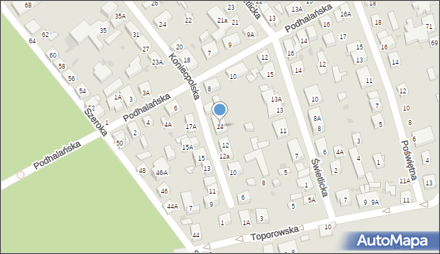 Warszawa, Koniecpolska, 14, mapa Warszawy