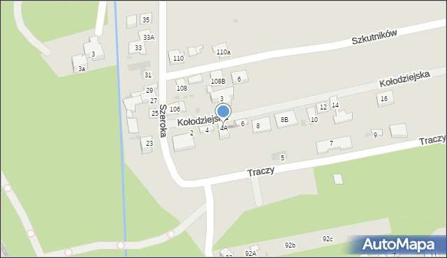 Warszawa, Kołodziejska, 4A, mapa Warszawy