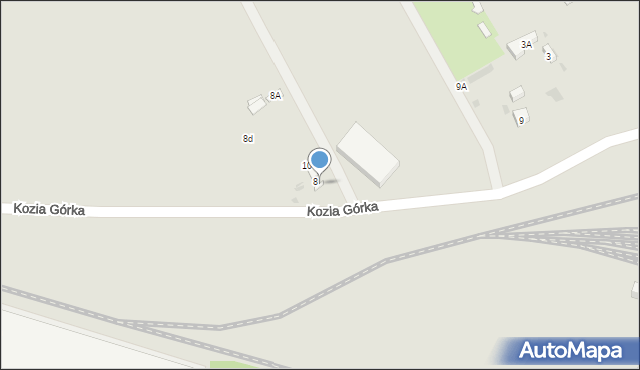 Warszawa, Kozia Górka, 8B, mapa Warszawy