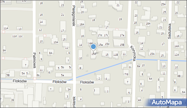 Warszawa, Koryncka, 15A, mapa Warszawy