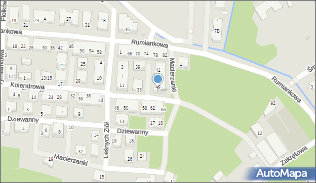 Warszawa, Kolendrowa, 51, mapa Warszawy