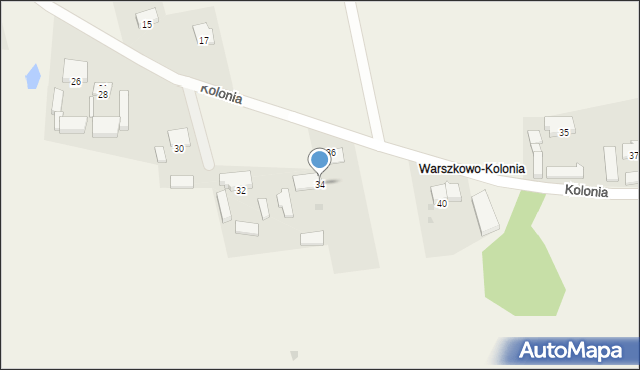 Warszkowo, Kolonia, 34, mapa Warszkowo