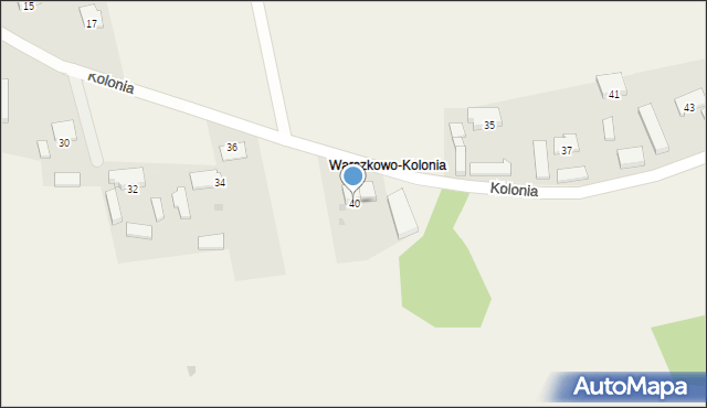Warszkowo, Kolonia, 40, mapa Warszkowo