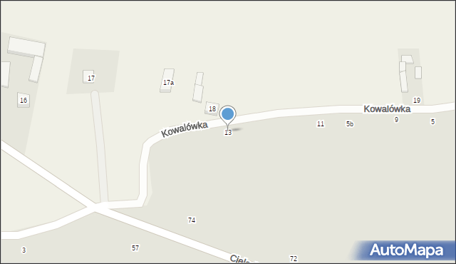 Warta, Kowalówka, 13, mapa Warta