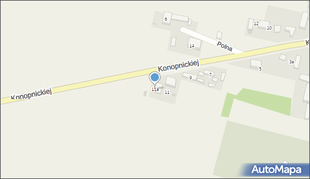 Wartkowice, Konopnickiej Marii, 11a, mapa Wartkowice