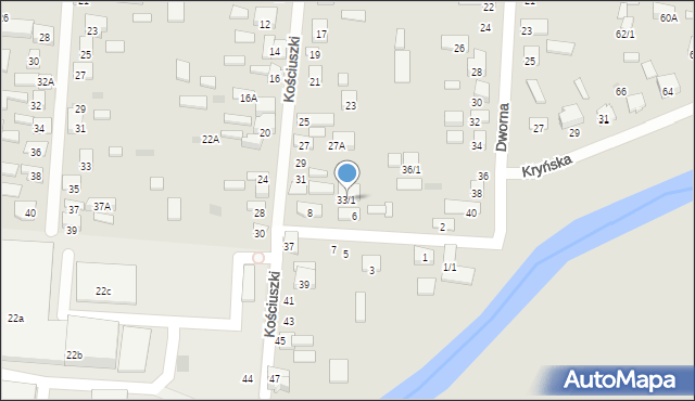 Wasilków, Kościuszki Tadeusza, gen., 33/1, mapa Wasilków