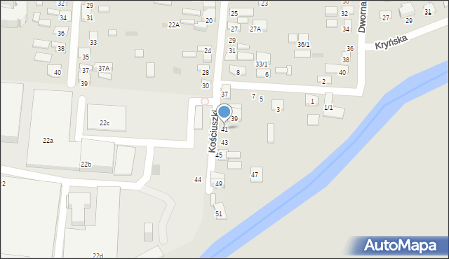 Wasilków, Kościuszki Tadeusza, gen., 41, mapa Wasilków