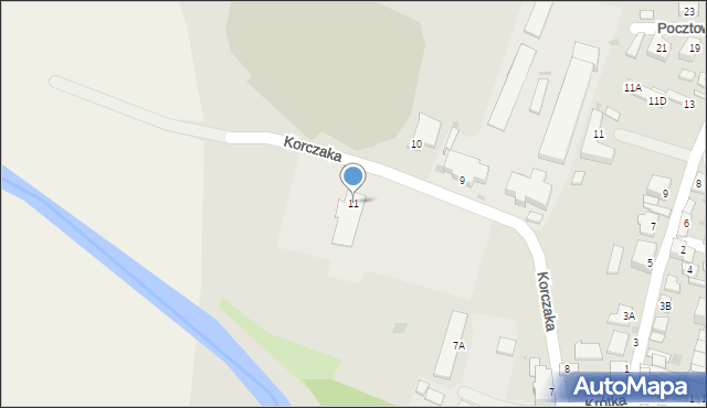 Wąsosz, Korczaka Janusza, 11, mapa Wąsosz