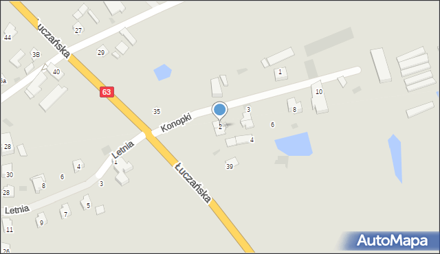 Węgorzewo, Konopki, 2, mapa Węgorzewo