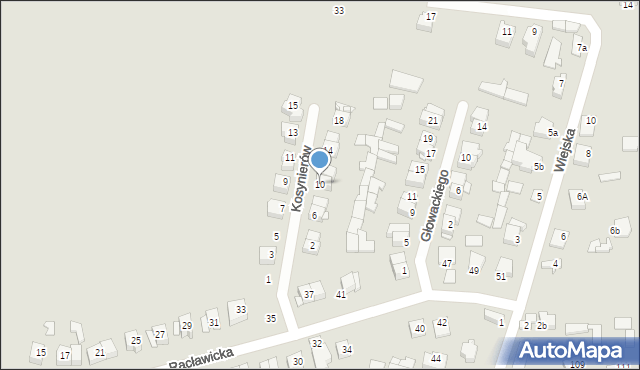 Węgrów, Kosynierów, 10, mapa Węgrów