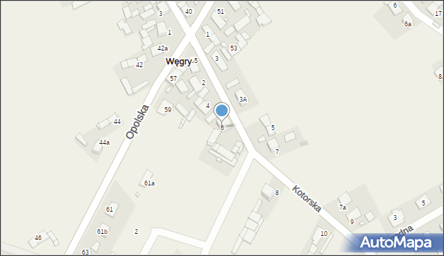 Węgry, Kotorska, 6, mapa Węgry