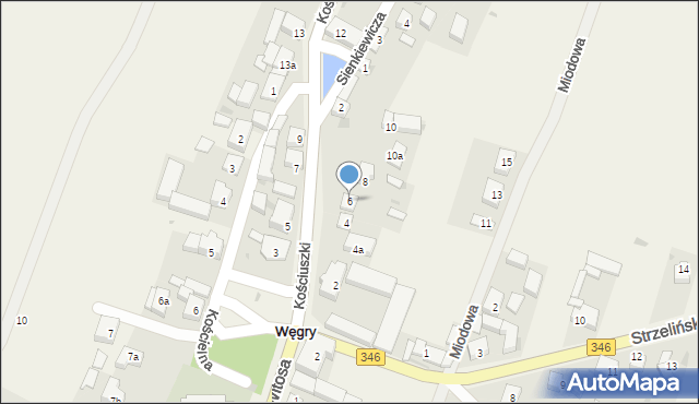 Węgry, Kościuszki Tadeusza, gen., 6, mapa Węgry