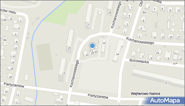Wejherowo, Kochanowskiego Jana, 12, mapa Wejherowo