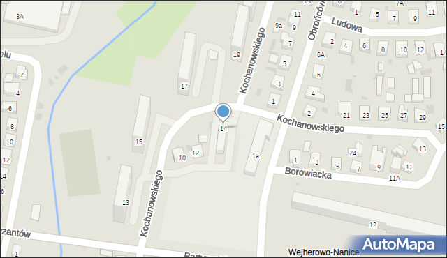 Wejherowo, Kochanowskiego Jana, 14, mapa Wejherowo