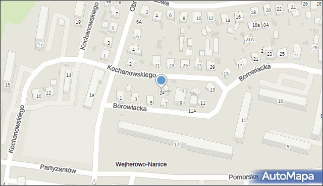 Wejherowo, Kochanowskiego Jana, 24, mapa Wejherowo