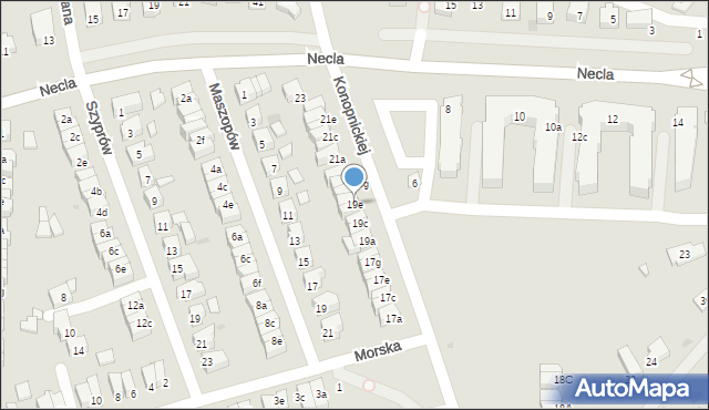 Wejherowo, Konopnickiej Marii, 19e, mapa Wejherowo