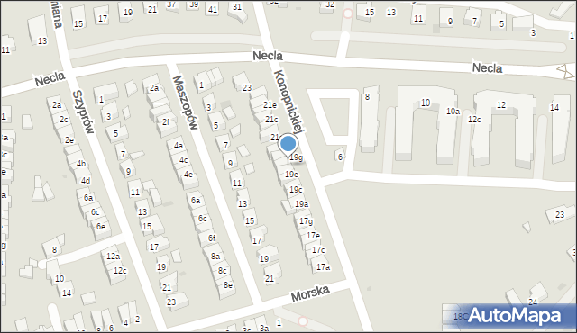 Wejherowo, Konopnickiej Marii, 19f, mapa Wejherowo