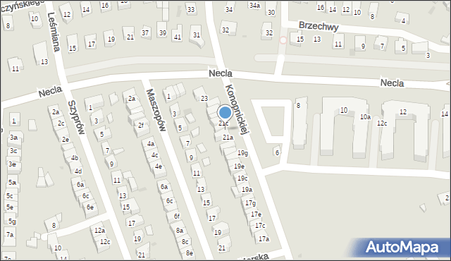 Wejherowo, Konopnickiej Marii, 21b, mapa Wejherowo
