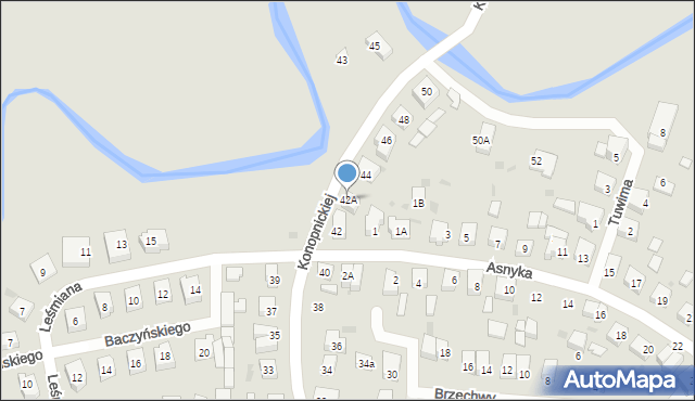 Wejherowo, Konopnickiej Marii, 42A, mapa Wejherowo