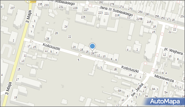 Wejherowo, Kościuszki Tadeusza, gen., 14, mapa Wejherowo