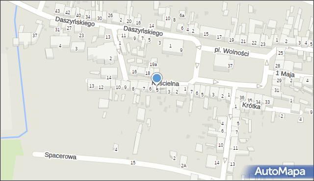 Wiązów, Kościelna, 5, mapa Wiązów