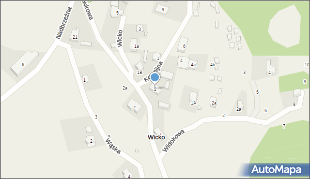 Wicko, Kolonijna, 2, mapa Wicko